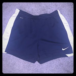 Navy and White Nike Shorts